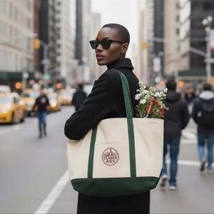 NEW Large Trader Joe's Canvas Tote Bag